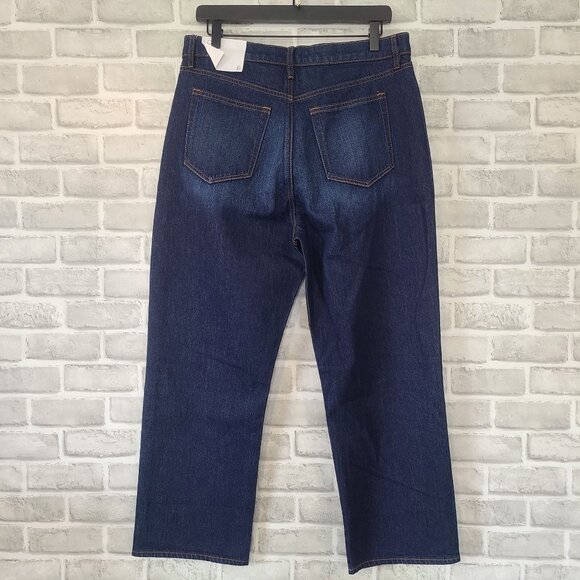 Loft The Straight High Rise Denim Blue Jeans NEW Classic Staple Womens 31 / 12 - Picture 2 of 8